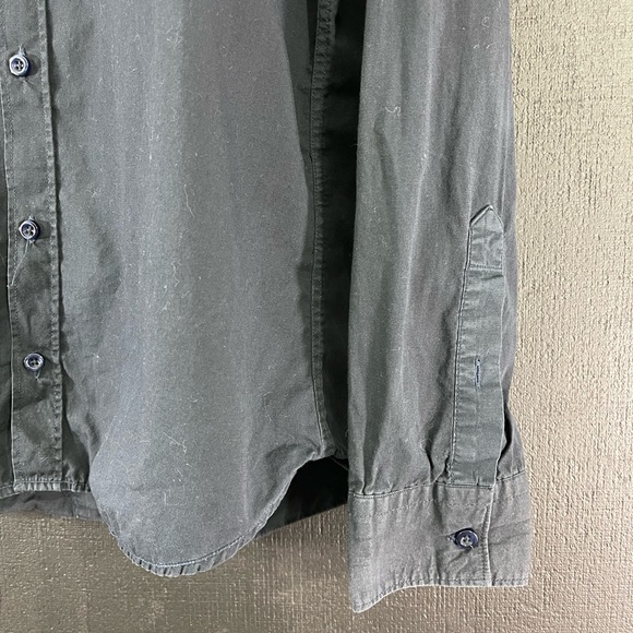 NAVY SALVATORE FERRAGAMO BUTTON DOWN SHIRT SMALL - Picture 4 of 5